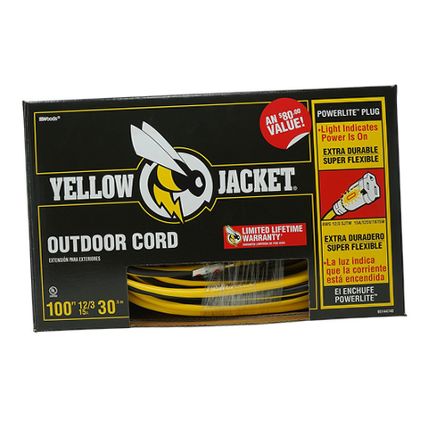 yumi@ATTRAIT　0430 Yellow Jacket 2549SWUSA4 100-ft. Outdoor Extension Cord w