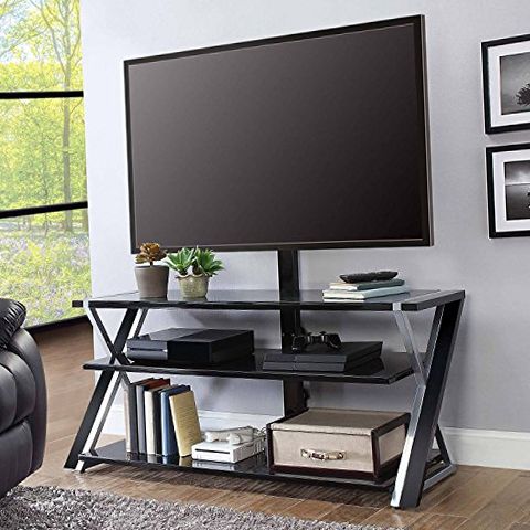 Whalen Furniture XL-44E Xavier 3-in-1 Flat-Panel TV Stand, for TVs
