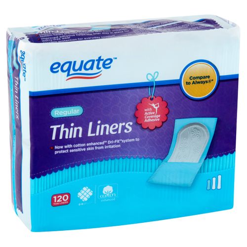 Equate Liners, Regular, Unscented, 120 Ct 78742082868 eBay
