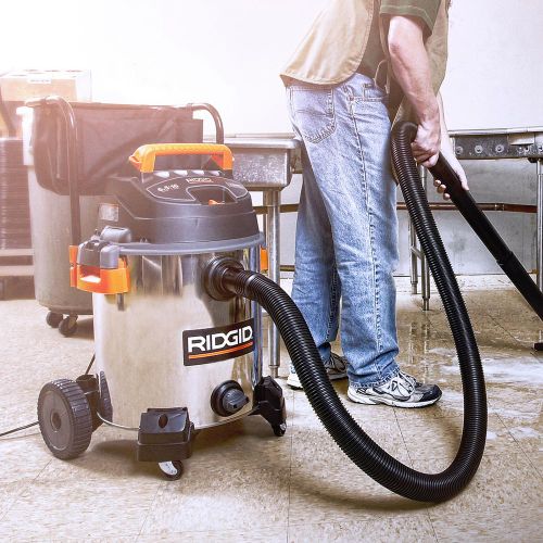 Ridgidon WD1956 RIDGID 16 gal. 6.5Peak HP Stainless Steel Wet Dry Vac