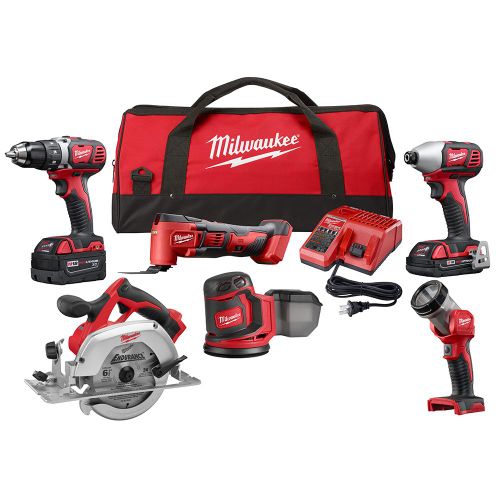 Milwaukee 2691-26XC M18 18-Volt Lithium-Ion Cordless Combo Kit (6-Tool ...