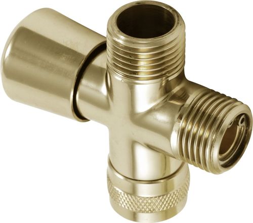 Delta Traditional Handshower Shower Arm Diverter In Polished Brass ...