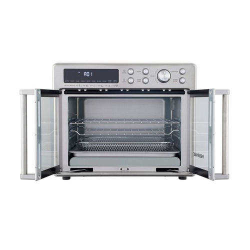 10-in-1 25L French Door Toaster Ovens 6-Slice Convection Oven w/Warm Broil  Toast