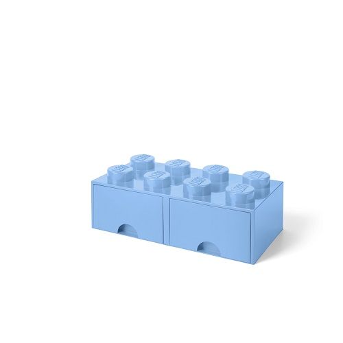 light blue lego storage box