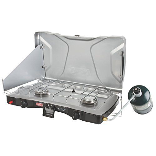 coleman camp 2 burner instastart propane grill stove