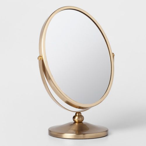 Threshold Oval Vanity Mirror Brass Threshold Oval Vanity Mirror Brass