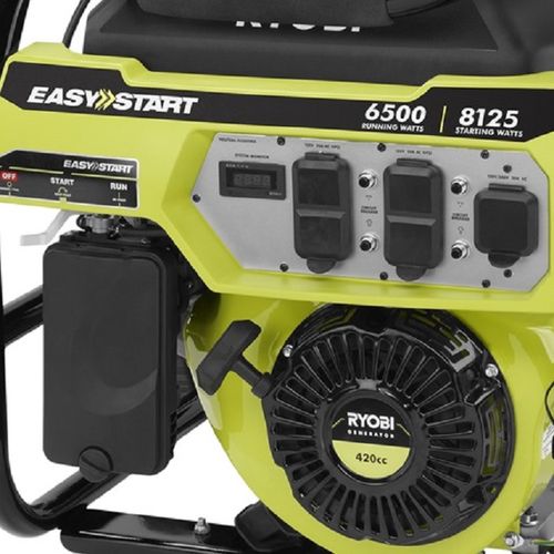 Ryobi RY906500S 6,500Watt Gasoline Powered Portable Generator with CO