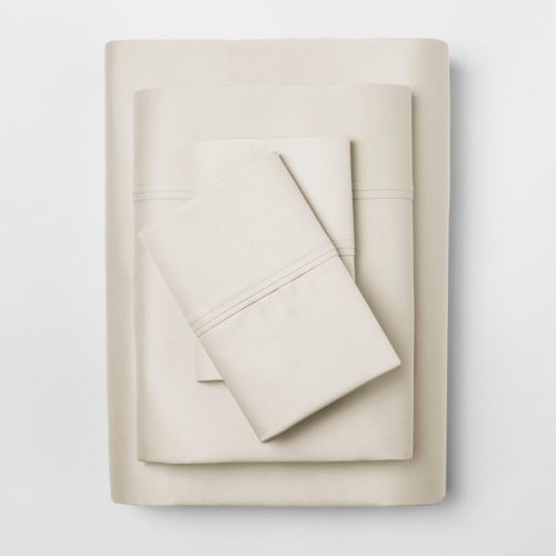 Threshold Performance Sheet Set Solids 400 Thread Count, King, Ivory