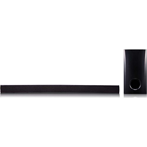 lg 2.1 channel 100w soundbar system with wired subwoofer