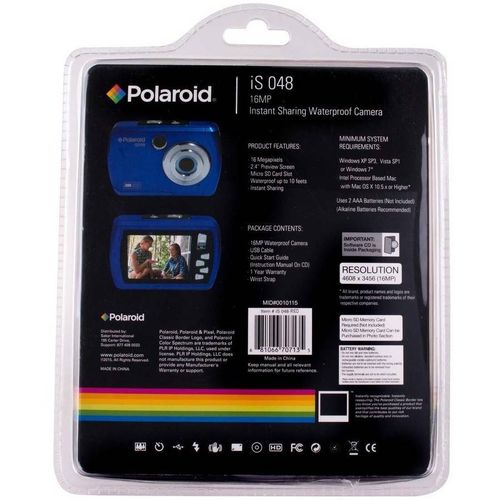 Polaroid IS048RED Waterproof 16MP Digital Camera Red 681066199039 eBay