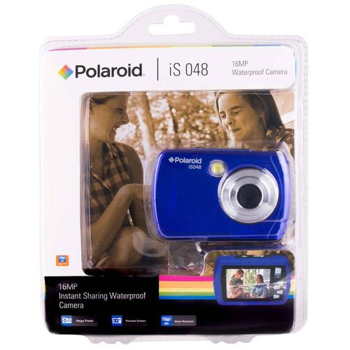 Polaroid IS048BLUEPR 16MP PointandShoot Camera Waterproof to 10ft