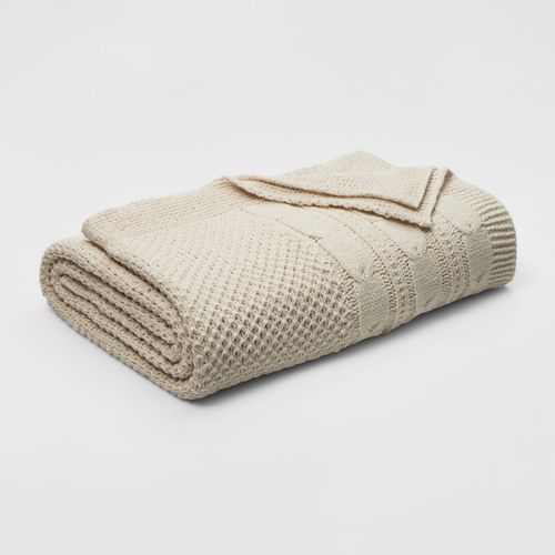 threshold cable knit blanket