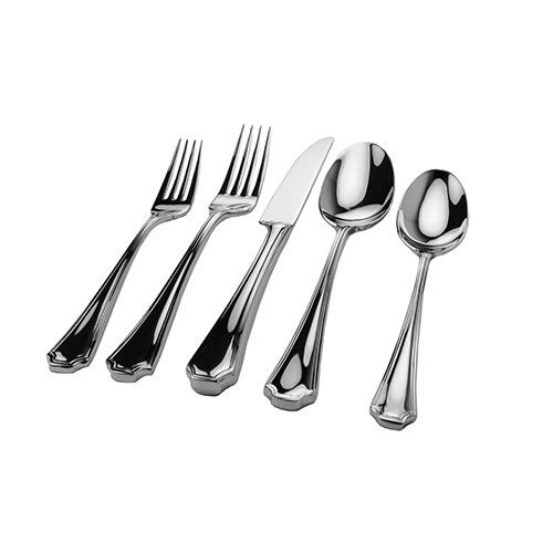 Splendide 917314 Chad 45 Piece Flatware Set, Stainless Steel eBay