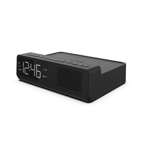 Capello CR40 Wireless Charge Alarm Clock Radio QI Black 818866002744