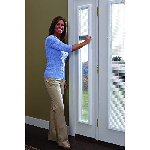 ODL BWM76401 White Cordless Add On Enclosed Aluminum Blinds with 1/2 in ...