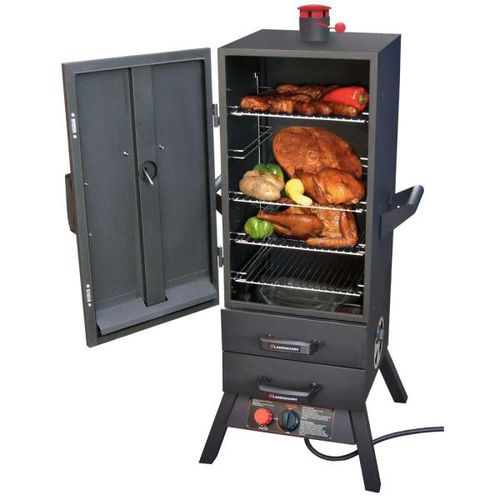 Landmann 38" Smoky Mountain Series Vertical Gas Smoker with Two Drawers