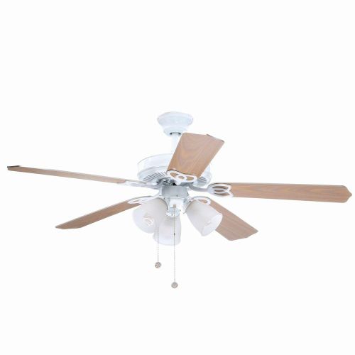 Brookhurst Yg268 Wh 52 In White Ceiling Fan With Light Kit Brookhurst Yg268 Wh 52 In White Ceiling Fan With Light Kit