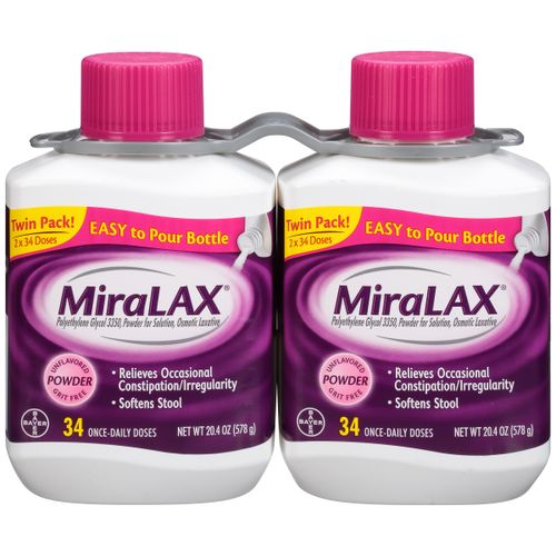 Miralax powder laxative, 68 doses. 2x20.4 OZ 41100564542 eBay